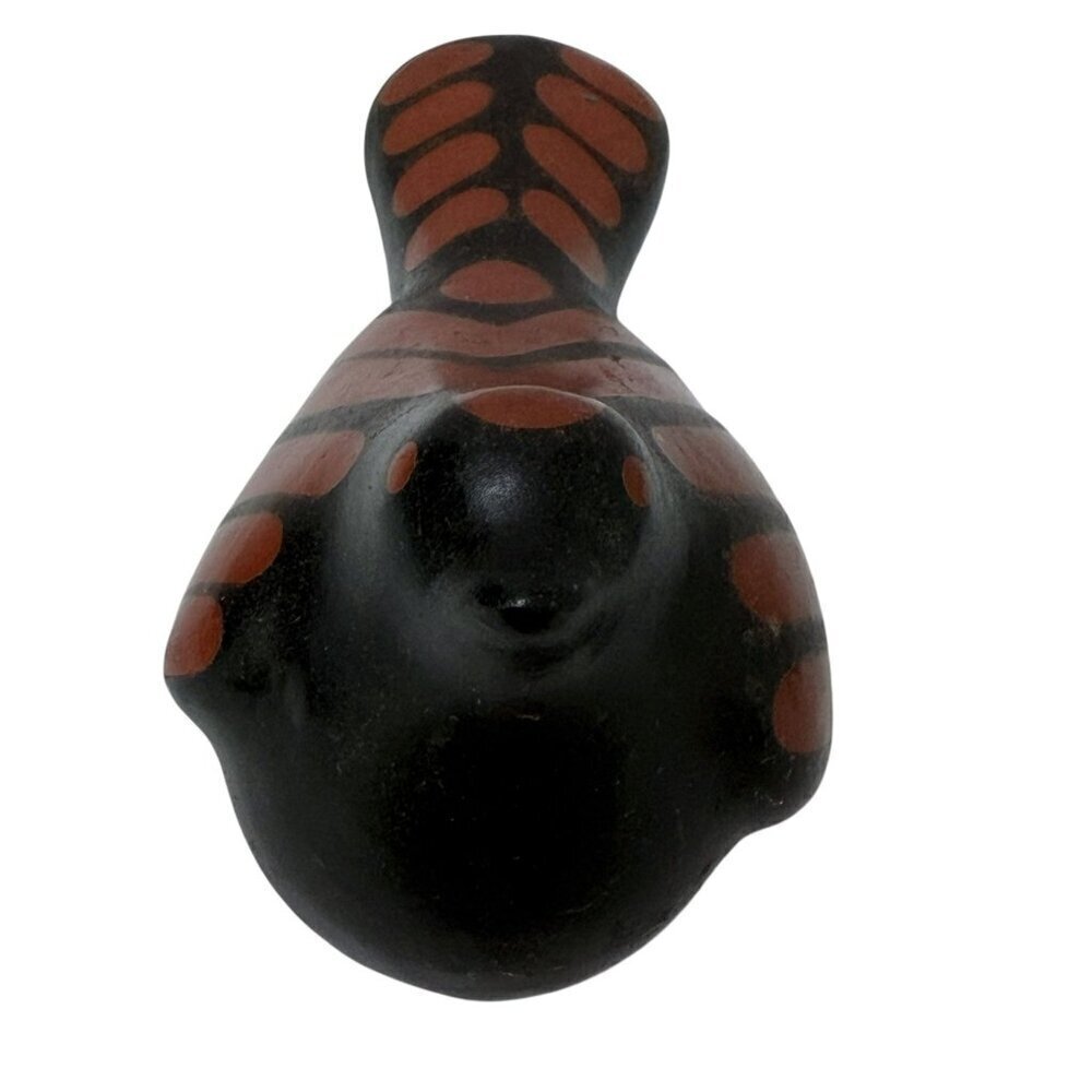 PIER 1 IMPORTS Bird Figurine Chulucanas Peruvian Art Pottery Signed 5.75" long